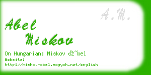 abel miskov business card